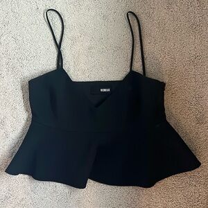 NICHOLAS Black straps flared cami top. Sz 6